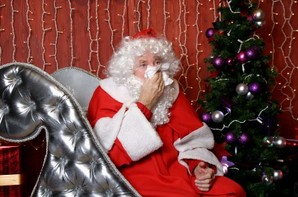 Santa with a cold.