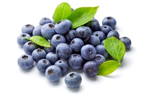 A pile of blueberries.