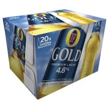 A crate of Fosters Gold.