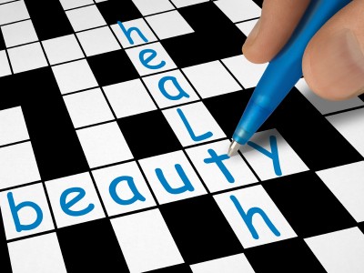 A crossword showing health and beauty.