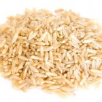 A pile of brown rice.